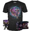 funko marvel: black light - pop tee box black panther 9cm (t-shirt l)