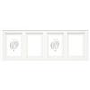 Deknudt Frames - Cornice per 4 foto - bianca - con doppio passepartout - dimensione immagine: 10 x 15 cm - in legno MDF - da appendere - multipla - incollaggio - S65KK1 P4 10 x 15 cm