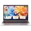 bvate PC Portatile 14 Pollici Laptop Win 11 256 GB ROM Celeron N4020 2.4G+5G WiFi upto 2.8 GHz Supporta l'espansione SSD 1TB 4.2 USB HDMI Tastiera Italiana Membrana Mouse Senza Fili-Argento