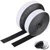 Vicloon Strisce Laccio Adesivo, 8M*20mm Nastro Adesivo a Strappo, Nastro Gancio e Anello Extra Forte Bifacciale, Hook & Loop Universale Magico Strisce per Zanzariera, Portafoto e DIY Lavori