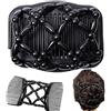 Visxcnu 2Pezzi Magic Hair Comb, Doppio Pettine Fermacapelli signore clip, Fermacapelli da Donna Magico Elastico, Stretchy Capelli Gioielli per Acconciature Eleganti Donne e Ragazze
