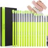 Docolor pennelli make up occhi 15 pezzi Pennelli per trucco occhi verde neon Correttore ombretto professionale Sopracciglia Eyelash Eyeliner Blending Make Up Brushes