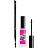 NYX Professional Makeup Gel Sopracciglia The Brow Glue Trasparente Tenuta 16H Effetto Laminazione + Pro Dual Brow Brush Pennello Sopracciglia con Setole Angolate e Pettinino - Set da 2
