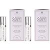 Genérico Olio profumato concentrato Silver - 6 ml roll-on, confezione da 2 | Attar di lunga durata senza alcol per uomini e donne | Fragranza fresca ed elegante al muschio