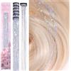 Wennalife Extension per capelli con clip per ragazze in argento, 6 pezzi da 61 cm, extension per capelli con clip glitterate colorate, brillanti, accessori per capelli da fata per bambini