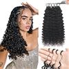 Renyarch Miracle Deep Wave Mini Knots Crochet Human Hair Bundles for Black Women 18 Pollici Crochet Human 125g 100c Black Water Wave Wet and Wavy Invisible Knotless Curly Extensions