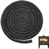 BNGXR Guarnizione, Fibra di vetro Corda Seal, Corda Stufa 2.5M x 10 MM, Guarnizione per Porta del Forno Camino Affumicatore, Porte in Vetro e Guarnizione per Canna Fumaria