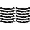 Brute Strength - Maniglie pelle intrecciata - 20 x 2,5 cm - Nero - 12 pezzi | Maniglie intrecciate in cuoio pieno fiore per mobili, armadi e cassettiere; due lunghezze di vite incluse