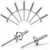 qjuwhua 70 rivetti ciechi con flangia grande, 4 x 16 mm, rivetti a espansione, in alluminio, per industria, edilizia, metallo, automobili, navi, attrezzature meccaniche