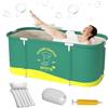 Generico Vasca da Bagno Portatile per Adulti,Pieghevole e rinforzata, capiente | 115 x 60 x 50 cm,Per Doccia Estiva Nuoto Campeggio Cortile Esterno