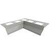 MINUTA PROFILI Angolare Interno per Profilo gocciolatoio Alluminio Nor Per Balconi e Terrazze 16X16 cm (Chiaro RAL 7038)