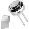 Generic Pulsante del serbatoio della toilette,Pulsante del serbatoio della toilette, Sostituzione della valvola del serbatoio doppio, Pratico pulsante di scarico per WC, pulsante valvola di scarico, pulsante