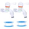 LIFKICH Rubinetto per Cucina in Plastica PC Trasparente 2 Pezzi Prolunga Girevole per Lavabo, Facile da Collegare e Adatto per Cucina e Bagno