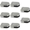 Wuuooei 8 Pezzi Morsetto per Vetro in Acciaio Inox 304 Supporto per Vetro in Acciaio Inox Morsetti Ferma Vetro 6-8 mm Casa Scale Piscina Balaustra Balcone Giardino 53 x 33 x 20 mm