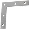 AERZETIX - C76199 - Set di 12 Staffe di fissaggio a forma di ''L'' piatti perforate 100x100x20x1.8mm con 5 fori - in acciaio zincato - piastra di unione ad angolo retto
