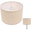 Luxshiny Paralume Da Tavolo Beige in Tessuto Lino 10.4X7.5 Pollici Copri Lampada Staccabile Per Lampada Da Tavolo E Da Terra Design Semplice Per Illuminazione Interni