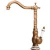 VALAZ - Rubinetto per lavabo alto monocomando rotondo retrò design vintage serie Mijares