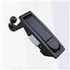 CARMOTTER Serratura a rimbalzo piatta, 93 x 33,8 mm, in lega di zinco, con chiave, per camper, rimorchi e armadietti industriali (nero #2)