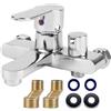 Aicharynic Rubinetto per vasca da bagno, miscelatore per vasca da bagno, rubinetto monocomando per vasca da bagno, uscita doccia da 1/2 pollici, rubinetto cromato da parete per doccia e vasca