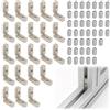 Foonary 44 pezzi scanalatura a T angolo interno - 2020 M5 connettore angolare con 44 viti per profili in alluminio, scanalatura 6 T slot 90° a forma di L, in lega di zinco per profilo in alluminio, 20 serie