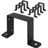 VANROUG 8 staffe di sicurezza a forma di U per pannelli di recinzione, clip per pali in cemento, ancoraggio di sicurezza per pannelli di recinzione, adatte per pali in cemento o legno da 89 x 89 mm