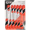 YATO Set Cacciaviti Professionali 12 Pz Acciaio S2 Punta Magnetica Taglio Croce