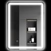 HOMCOM Specchio Bagno 70x90 cm con Luce LED a 3 Temperature e Antiappannamento