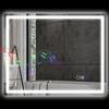 HOMCOM Specchio Bagno Antiappannante Illuminato con Speaker Bluetooth 80x100 cm