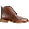 Cavani Stivaletti Brogue da Uomo in Pelle Marrone Chiaro Stringati alla Caviglia Classico Retrò Oxford Vintage 7