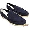 eimeinuosy Mocassini da uomo in pelle scamosciata, mocassini slip-on, per uomo, estivi, leggeri e traspiranti, mocassini piatti, casual, per guida e camminata, scarpe Oxford, Blu Nero, 14