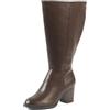 GABYLOU GLADYS - Stivali alti da donna con piedi e polpacci larghi, taglia variabile 4XL/5XL - Tacco da 7,5 cm - Chiusura con zip - Stile elegante e confortevole