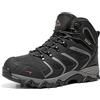 NORTIV 8 Scarponi Trekking Uomo,Nero/Scuro/Grigio,48