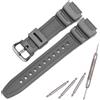 MCXGL Cinturino di ricambio in resina naturale compatibile con Casio AE-1200 SGW-300H MRW-200H W-735H Cinturino in gomma impermeabile, 18mm, Resina, Creato con quarzo