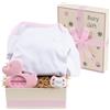 BebeDeParis Regalo Neonato Maschio Femmina con Termometro | Succhietto e Body | Cestino Ideale per la Cura Quotidiana | Cesta Personalizzata (Rosa) | BebeDeParis