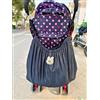 Pawleso Borsa per passeggino XL, grande borsa per passeggino, 70 x 40 cm, organizer per passeggini, borsa per pannolini, borsa in nylon leggera impermeabile (nero, simpatico coniglietto 70 x 40 cm)