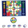 Fonowx Tappeto Gioco Del Ludo Tappeto Giochi Da Tavolo per Bambini con Scacchiera Volante Dado E Pedine Realizzato in Cotone PE Adatto a Famiglia Attività di, come descritto, 180x120x0.3cm