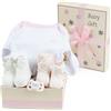 BebeDeParis Regalo Neonato Maschio Femmina con Body | Succhietto e Calzini | Cestino Ideale da Portare Sempre | Cesta Personalizzata (Rosa) | BebeDeParis