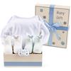BebeDeParis Regalo Neonato Maschio Femmina con Body | Succhietto e Calzini | Cestino Ideale da Portare Sempre | Cesta Personalizzata (Blu) | BebeDeParis