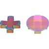 BONKZEBU Kit D Pad Durevole in Acciaio Inossidabile per, Pulsanti Direzionali Ad Alta Precisione per un Controllo Accurato e Veloce, Adatto Ai Giocatori (Arcobaleno)