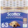 Scottex Imbottitura carta igienica 63 rotoli con 3 strati di comfort e morbidezza