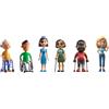 Miniland Set di Personaggi sulla Diversità Funzionale - 6 Bambole Inclusive per Gioco Simbolico, Gioco Educativo su Inclusione, Educazione Emotiva e Valori, 2+ Anni