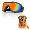 SDFWGG Occhiali da Sole per Cani Protettivi Cane a Maschera Avvolgente Protezione gli Occhi Occhiali per Cani di Piccola Taglia (Nero & Rosso M)