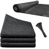 Viceree Telo Ombreggiante Grigio Scuro H150cm X 25 Metri +100 Fascette Omaggio Frangivista per Recinzione Giardino Esterno, Rete Ombreggiante Privacy 90% Oscurante, Frangivista Balcone Resistente