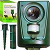 Retoo Repellente Ultrasuoni Solare per Gatti e Animali Frequenza 16-60 kHz, Dispositivo Impermeabile IPX4, Sicuro per Persone e Animali, Efficace in Giardini e Esterni