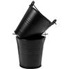 HOOWIFFY Set 2pezzi Secchiello in Ferro Nero Raccogli Grasso Barbecue per Griglia All'aperto, Facile da Pulire per Cucina Domestica e Barbecue Outdoor