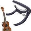 Generic Capotasto per chitarra, con clip portatile a molla, multifunzione, strumento folk classico, elettrico, acustico, accordatore, per accordatore, veloce e scorrevole, tenuta sicura per musicisti