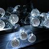 Sunshine smile Disco Ball String Luci Argento Appeso Specchio Disco