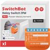SwitchBot Smart Relay Switch 1PM, Intelligente con Ripetitore Bluetooth Integrato, Interruptore Wi-Fi & Bluetooth Compatibile con Alexa/Apple HomeKit/Google Home/Matter(Hub Necessario), 2.4GHz, 16A