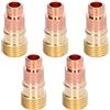 CHICIRIS Corpo Pinza per Lente Gas 3/32 Pollici Set da 5 Pezzi in Ottone e Rame per Torcia per Saldatura Tig WP‑17 18 26