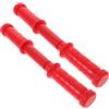 BESPORTBLE Manico Filettato in Plastica per Cavallo a Dondolo 2 Pezzi Rosso